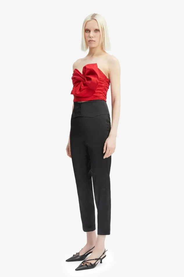 Women Corsets Bardot Lexana Bow Bustier In Fire Red Fire Red