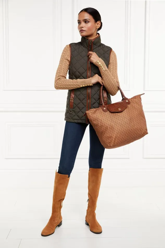 Women Country Quilted Gilet Heritage Khaki Holland Cooper Gilets Women Country Quilted Gilet Heritage Khaki Holland Cooper Gilets