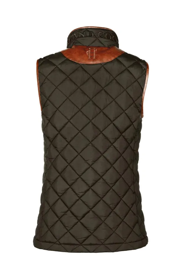Women Country Quilted Gilet Heritage Khaki Holland Cooper Gilets Women Country Quilted Gilet Heritage Khaki Holland Cooper Gilets
