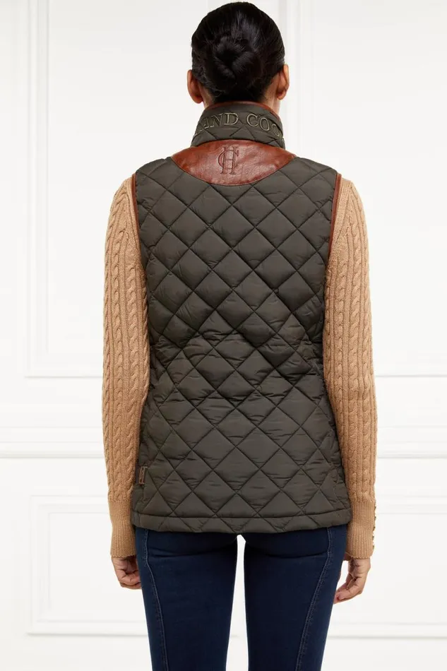 Women Country Quilted Gilet Heritage Khaki Holland Cooper Gilets Women Country Quilted Gilet Heritage Khaki Holland Cooper Gilets