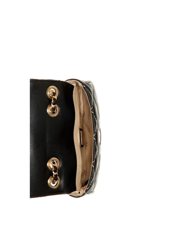 Women Crossbody GUESS Black Cessily Micro Mini Crossbody Bag