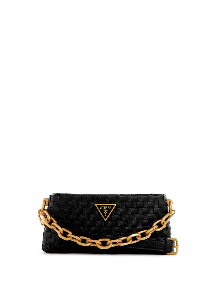 Women Crossbody GUESS Black Lisbet Mini Crossbody Bag