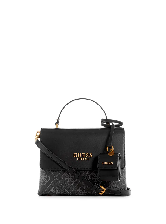 Women Crossbody GUESS Coal Logo Berta Crossbody Bag