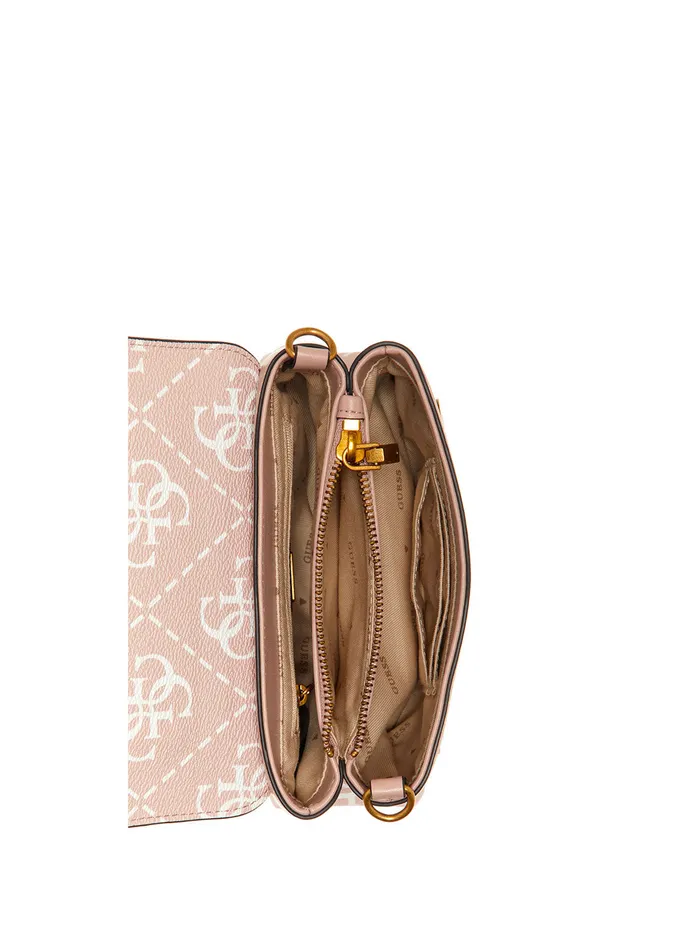 Women Crossbody GUESS Rose Logo Berta Mini Crossbody Bag Women Crossbody GUESS Rose Logo Berta Mini Crossbody Bag