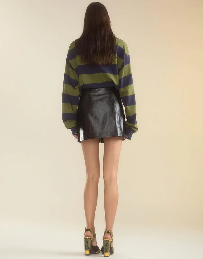 Women Cynthia Rowley Bottoms Harper Vegan Leather Skirt Black Women Cynthia Rowley Bottoms Harper Vegan Leather Skirt Black