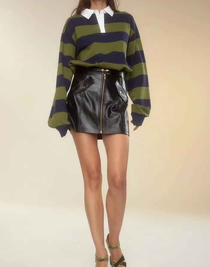 Women Cynthia Rowley Bottoms Harper Vegan Leather Skirt Black Women Cynthia Rowley Bottoms Harper Vegan Leather Skirt Black
