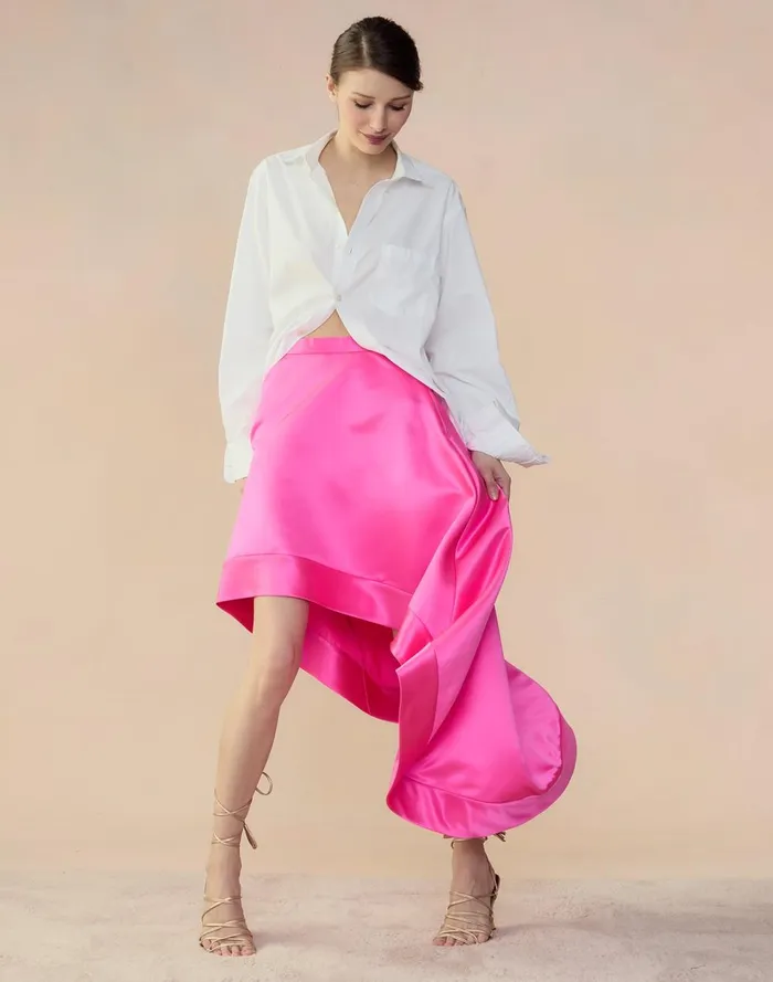 Women Cynthia Rowley Bottoms Livia Satin Skirt Htpnk Women Cynthia Rowley Bottoms Livia Satin Skirt Htpnk