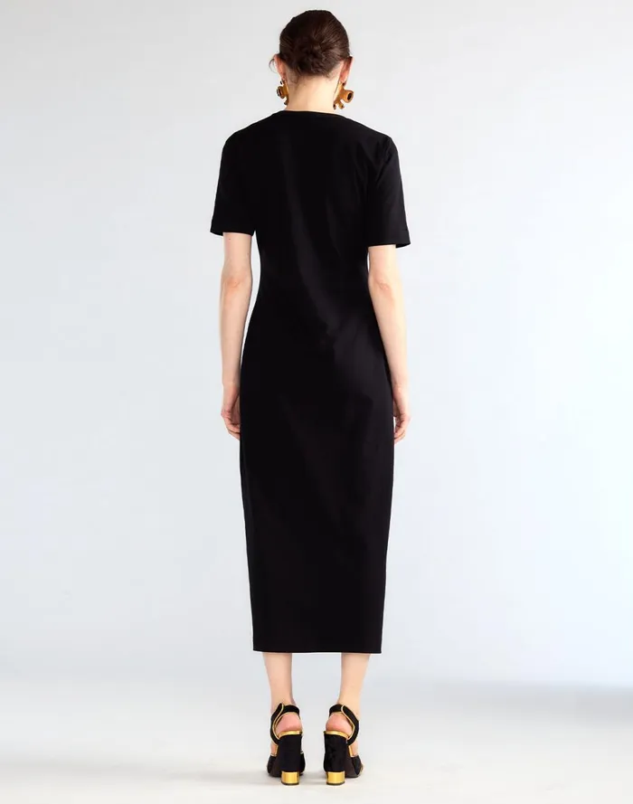 Women Cynthia Rowley Dresses Bouquet Ribbon Tee Dress Blkfl