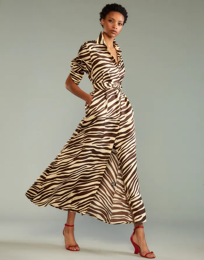 Women Cynthia Rowley Dresses Concrete Jungle Dress Zebra