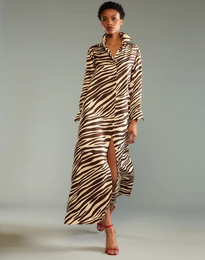 Women Cynthia Rowley Dresses Concrete Jungle Dress Zebra