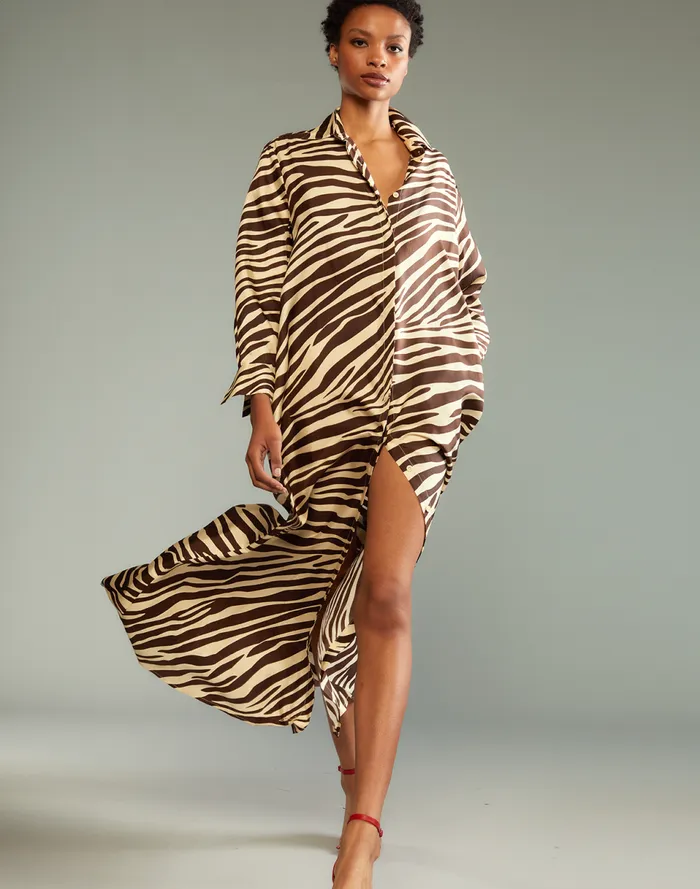 Women Cynthia Rowley Dresses Concrete Jungle Dress Zebra