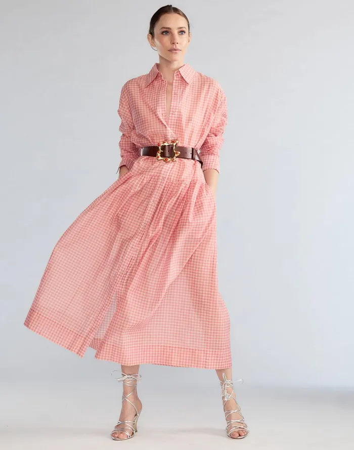 Women Cynthia Rowley Dresses Geneva Silk Cotton Shirt Dress Pnkgnh