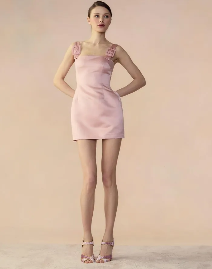 Women Cynthia Rowley Dresses Gigi Satin Dress Mauve Women Cynthia Rowley Dresses Gigi Satin Dress Mauve