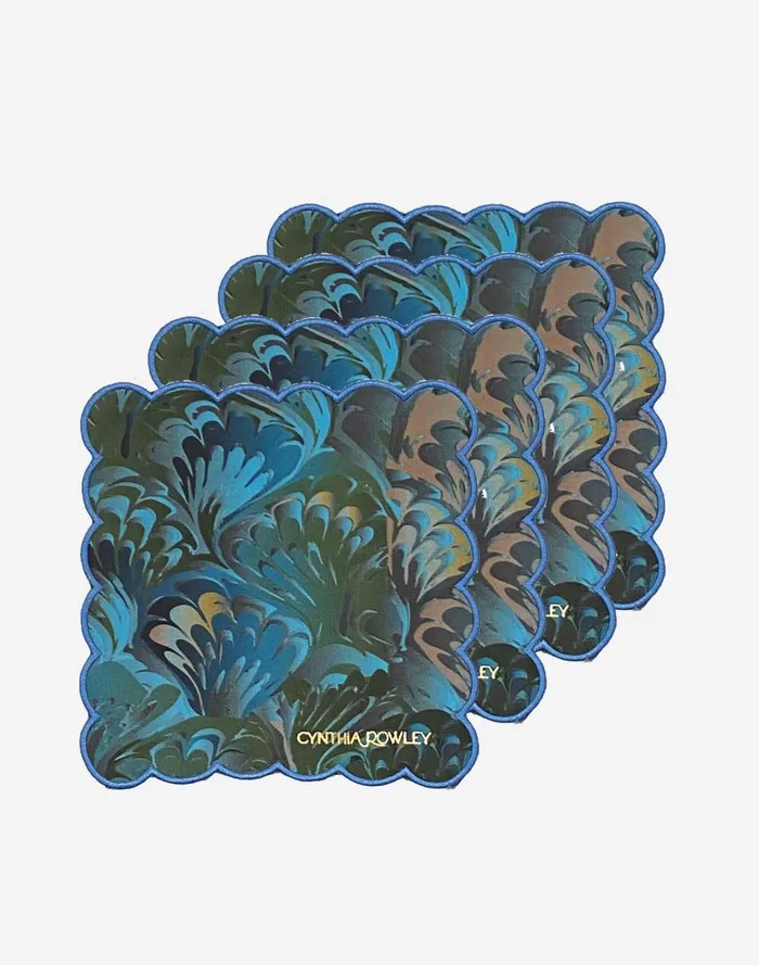 Women Cynthia Rowley Home Scallop Embroidered Edge Cocktail Napkin Grnma Women Cynthia Rowley Home Scallop Embroidered Edge Cocktail Napkin Grnma