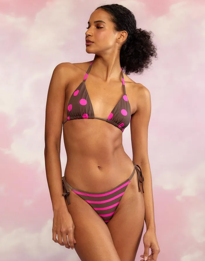 Women Cynthia Rowley Swim Becca String Bikini Bottom Brwpnk