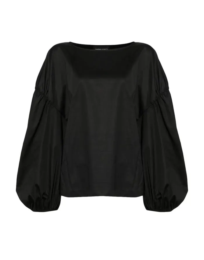 Women Cynthia Rowley Tops Geneva Cotton Blouse Black Women Cynthia Rowley Tops Geneva Cotton Blouse Black