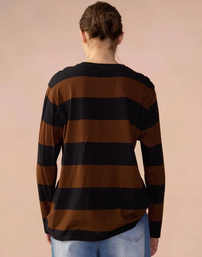Women Cynthia Rowley Tops Long Sleeve Everyday Tee Blkbr