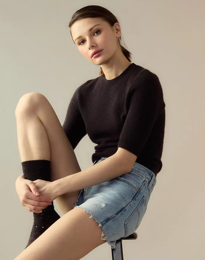 Women Cynthia Rowley Tops Sydney Sweater Black Women Cynthia Rowley Tops Sydney Sweater Black