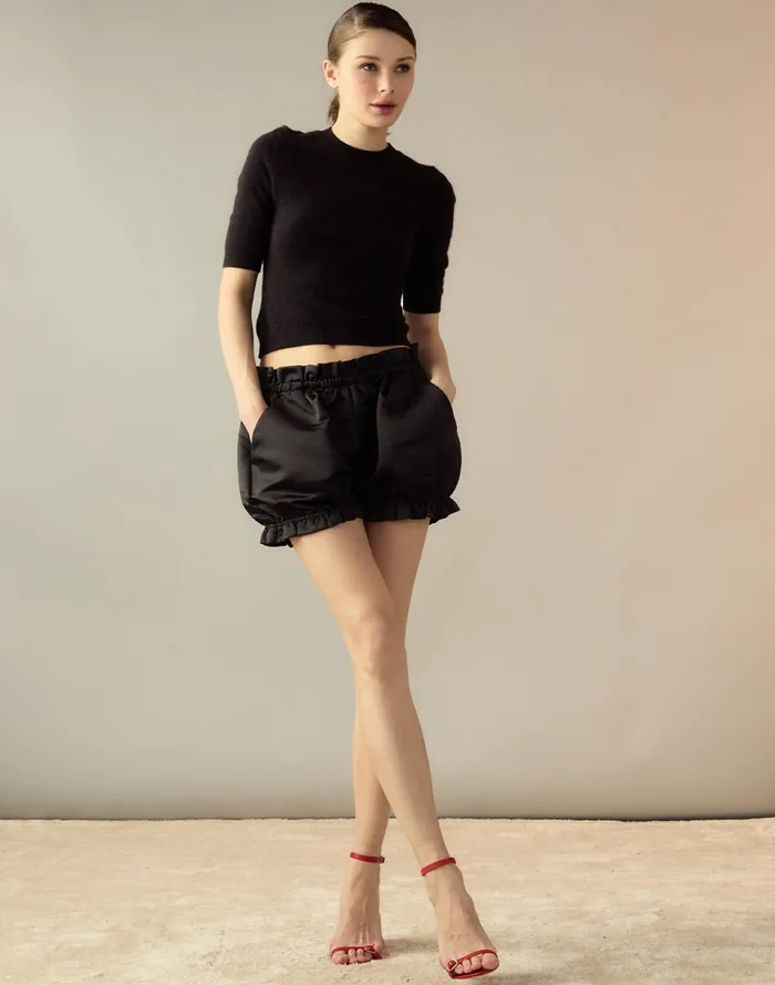 Women Cynthia Rowley Tops Sydney Sweater Black Women Cynthia Rowley Tops Sydney Sweater Black