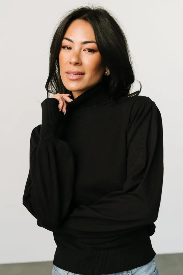 Women Danica Turtleneck Knit Top Black Baltic Born Blouses and Shirts Women Danica Turtleneck Knit Top Black Baltic Born Blouses and Shirts