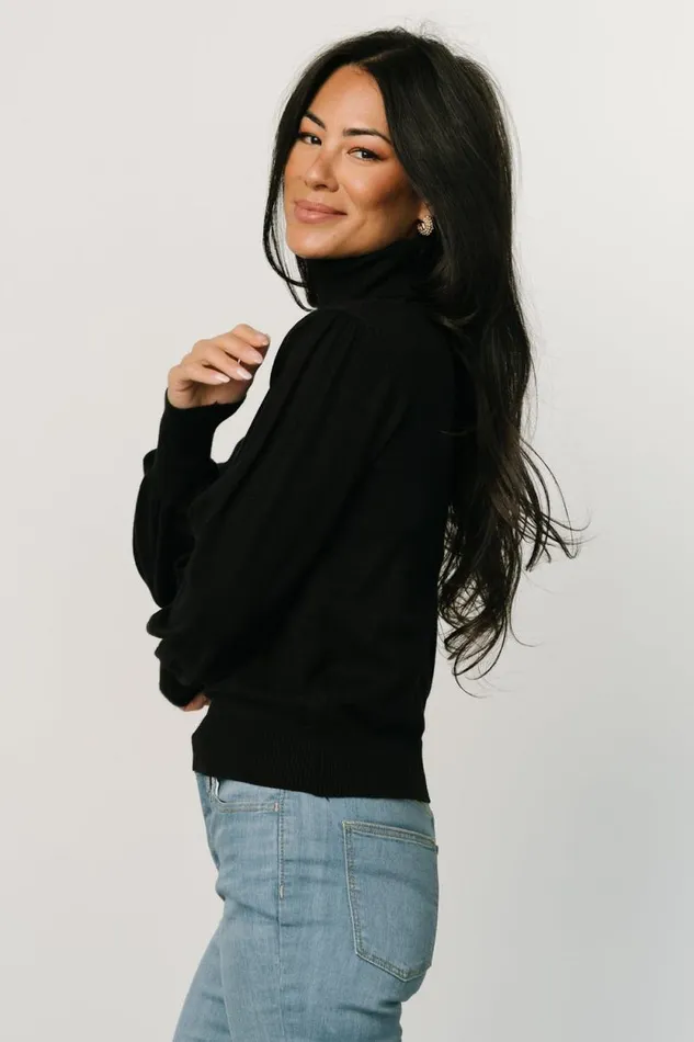 Women Danica Turtleneck Knit Top Black Baltic Born Blouses and Shirts Women Danica Turtleneck Knit Top Black Baltic Born Blouses and Shirts