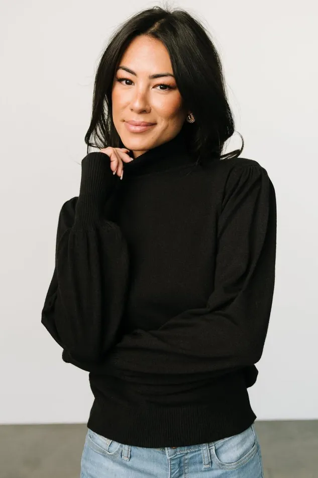 Women Danica Turtleneck Knit Top Black Baltic Born Blouses and Shirts Women Danica Turtleneck Knit Top Black Baltic Born Blouses and Shirts