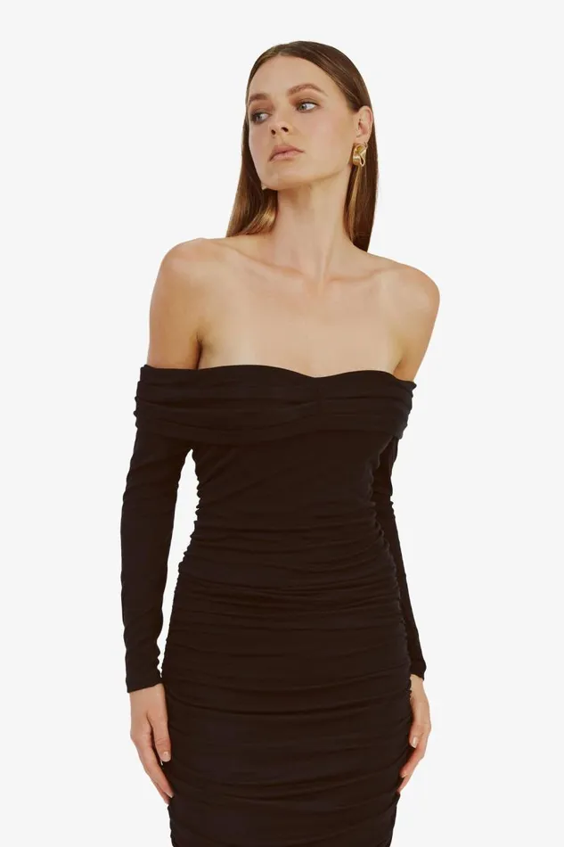 Women Day To Night Dresses Bardot Arkie Knit Maxi Dress In Black Black Women Day To Night Dresses Bardot Arkie Knit Maxi Dress In Black Black