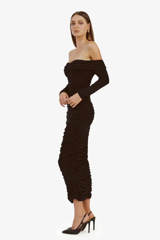 Women Day To Night Dresses Bardot Arkie Knit Maxi Dress In Black Black Women Day To Night Dresses Bardot Arkie Knit Maxi Dress In Black Black