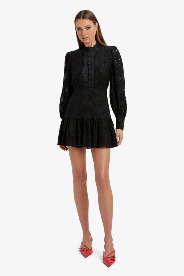 Women Day To Night Dresses Bardot Remy Lace Dress In Black Black