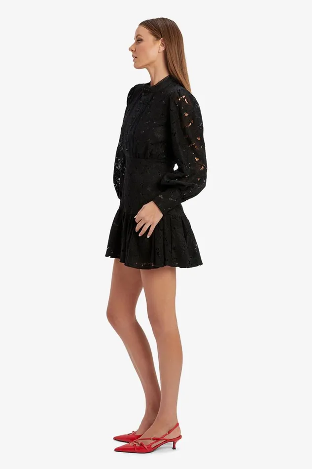 Women Day To Night Dresses Bardot Remy Lace Dress In Black Black