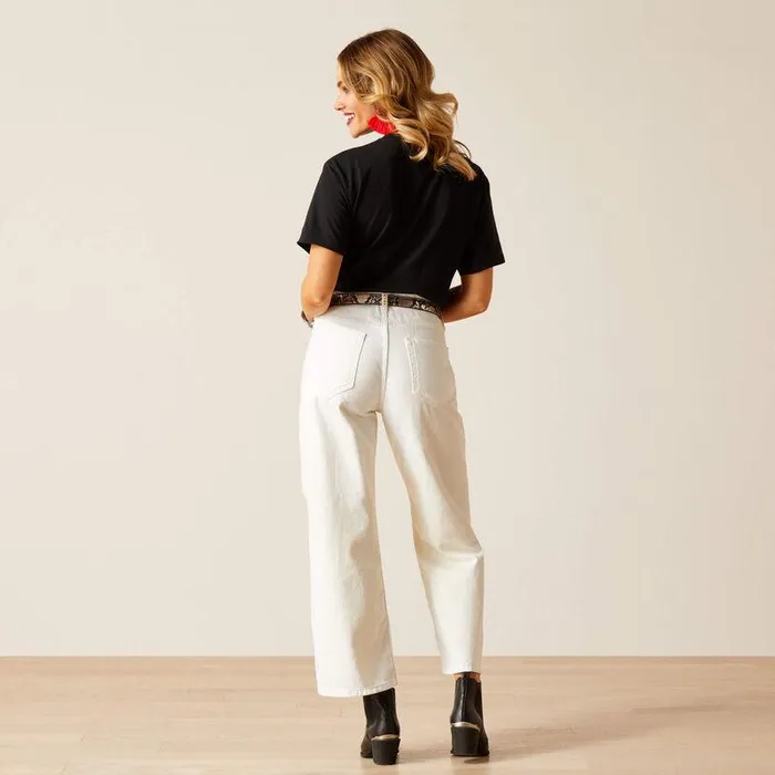 Women Denim Ariat Ultra High Rise Tomboy Wide White Women Denim Ariat Ultra High Rise Tomboy Wide White