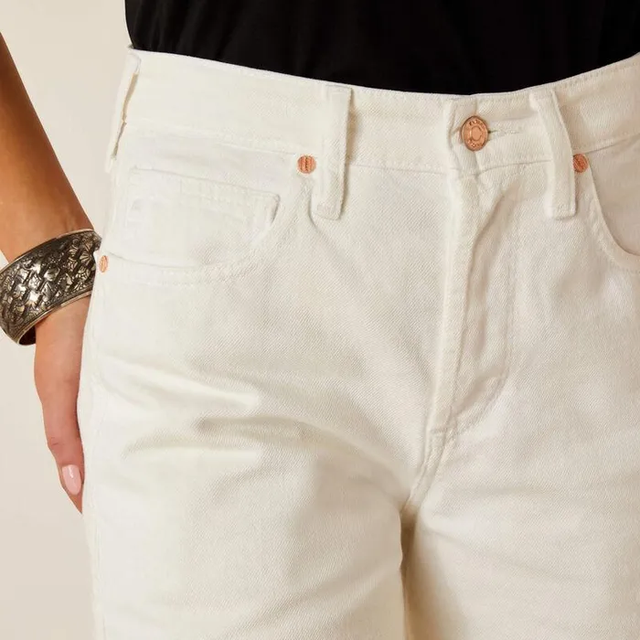 Women Denim Ariat Ultra High Rise Tomboy Wide White Women Denim Ariat Ultra High Rise Tomboy Wide White