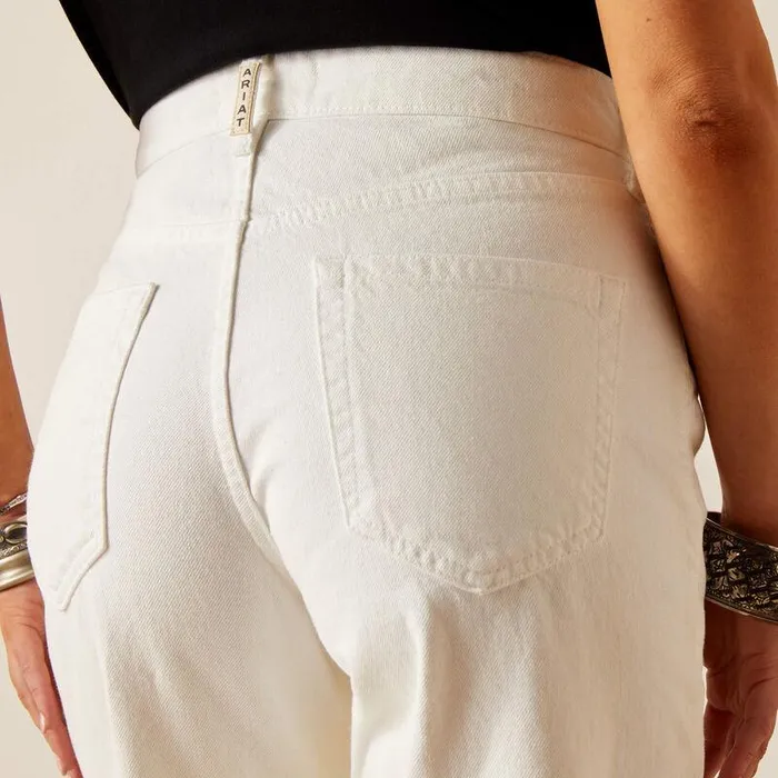 Women Denim Ariat Ultra High Rise Tomboy Wide White Women Denim Ariat Ultra High Rise Tomboy Wide White