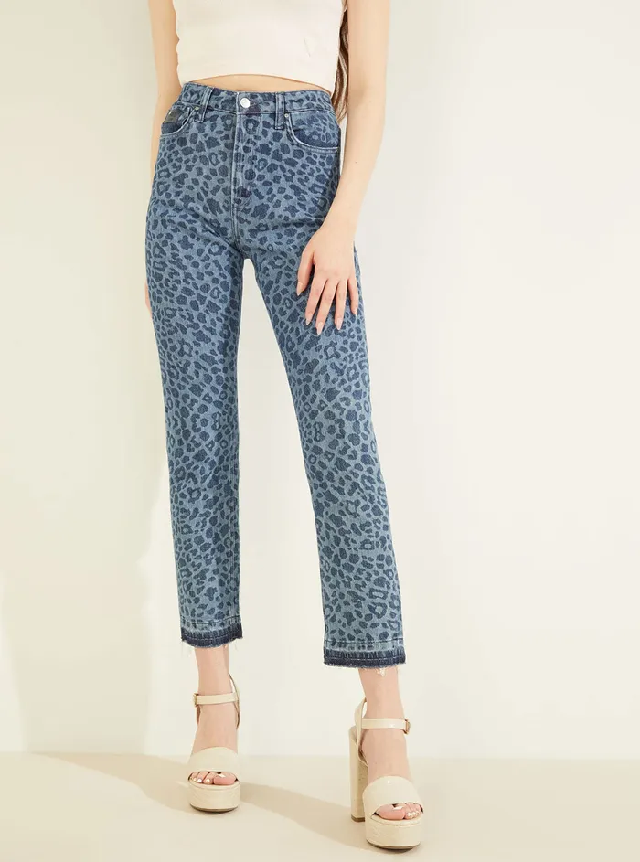 Women Denim GUESS Highrise Slim Fit Girly Denim Jeans In Leo Jade Wash