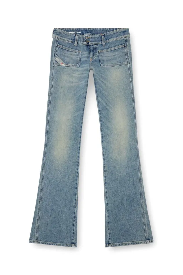 Women Diesel Jeans Bootcut Jeans DHush 09J55 Light Blue
