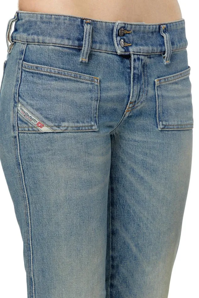 Women Diesel Jeans Bootcut Jeans DHush 09J55 Light Blue