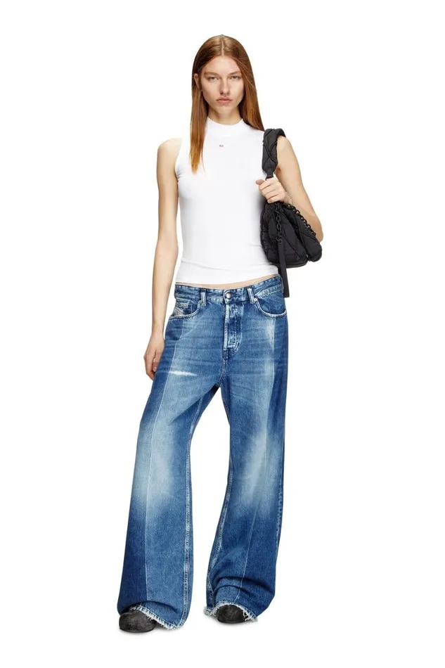 Women Diesel TShirts and Tops TMOKKYSLMICRODIV White
