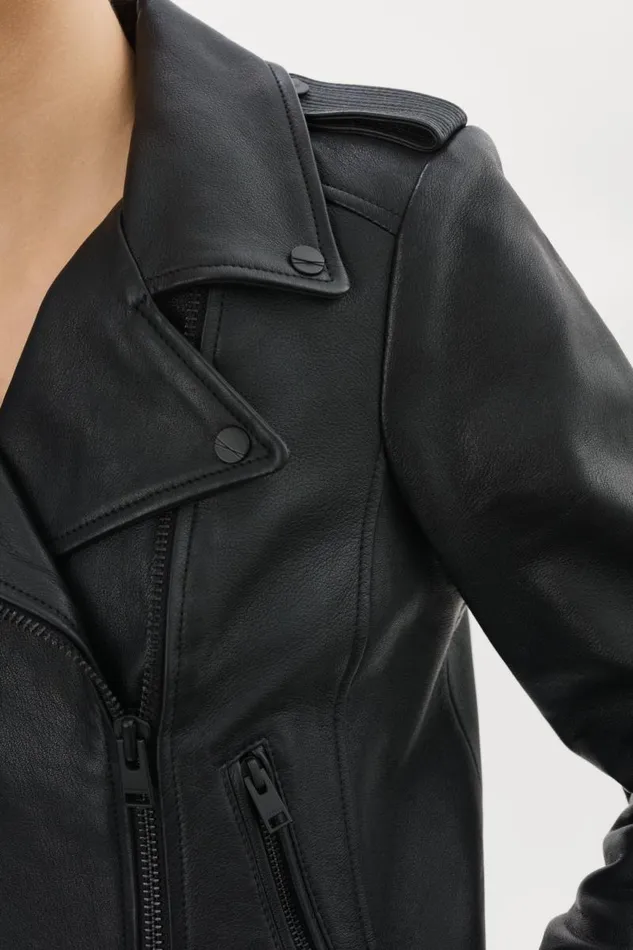 Women DONNA Iconic Leather Biker Jacket Black Black LAMARQUE Leather Jackets Women DONNA Iconic Leather Biker Jacket Black Black LAMARQUE Leather Jackets