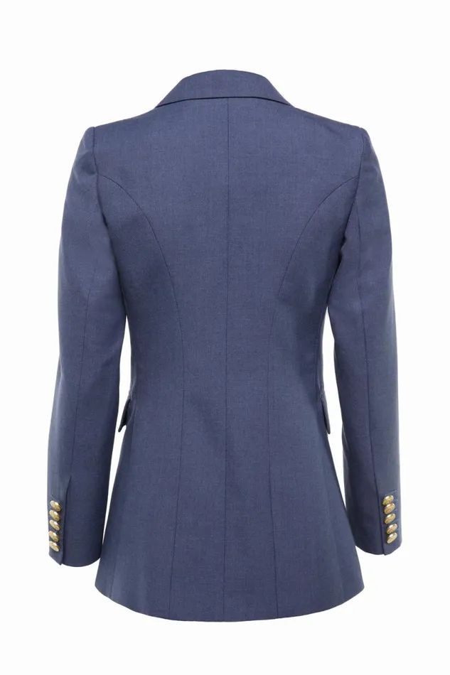 Women Double Breasted Blazer Denim Holland Cooper Tailoring