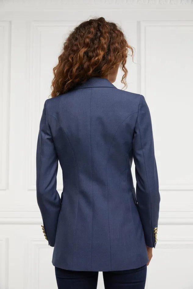 Women Double Breasted Blazer Denim Holland Cooper Tailoring
