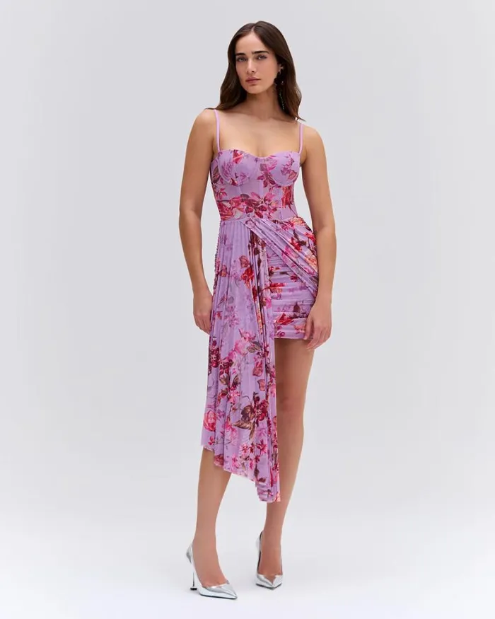 Women Dresses and Jumpsuits PatBO Floral Haze Bustier Mini Dress Violet