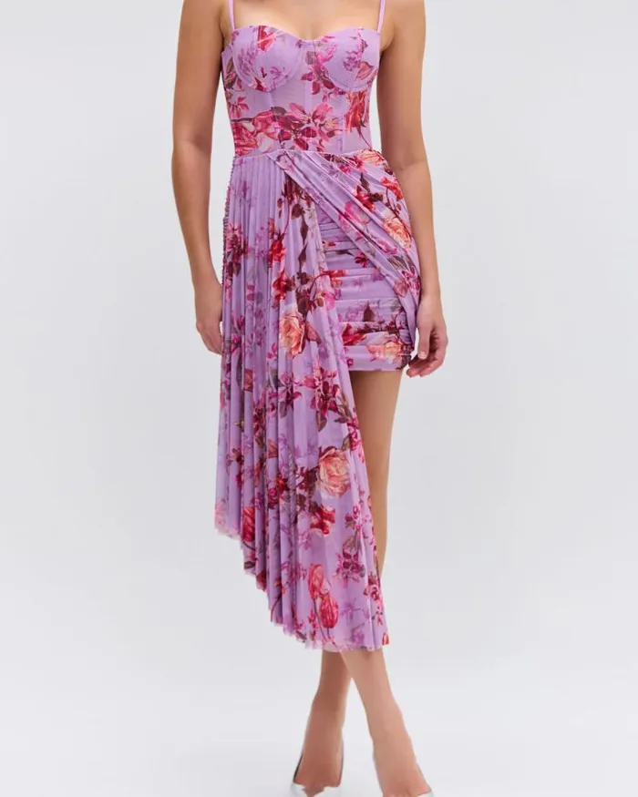 Women Dresses and Jumpsuits PatBO Floral Haze Bustier Mini Dress Violet