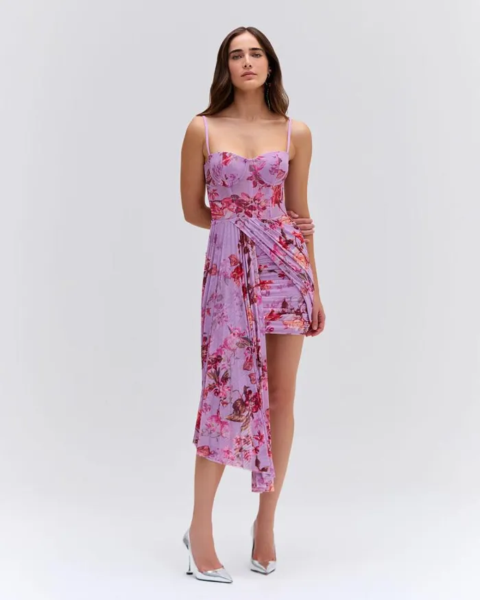 Women Dresses and Jumpsuits PatBO Floral Haze Bustier Mini Dress Violet