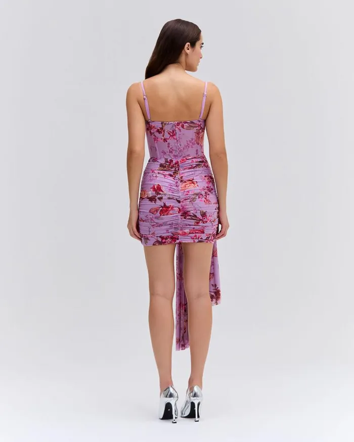 Women Dresses and Jumpsuits PatBO Floral Haze Bustier Mini Dress Violet