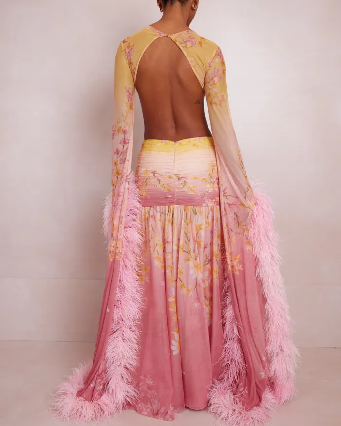 Women Dresses and Jumpsuits PatBO Floral Long Dress Yellow Women Dresses and Jumpsuits PatBO Floral Long Dress Yellow