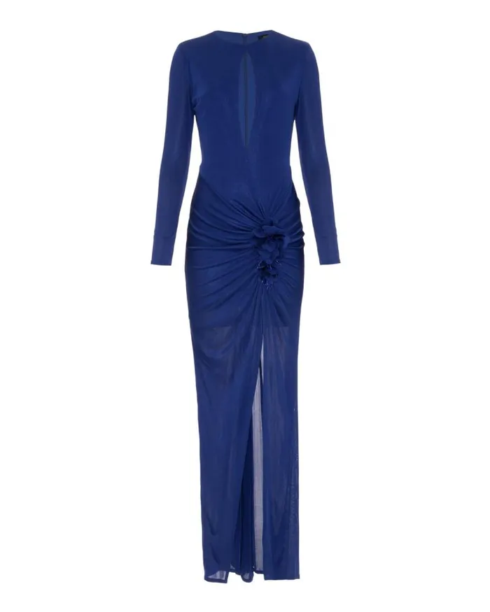 Women Dresses and Jumpsuits PatBO Metallic Jersey Keyhole Maxi Dress Sapphire