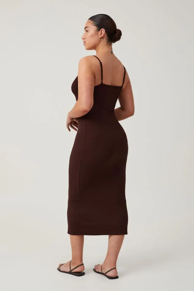 Women Dresses Cotton On Staple 90S Slip Maxi Dress Dark Oak