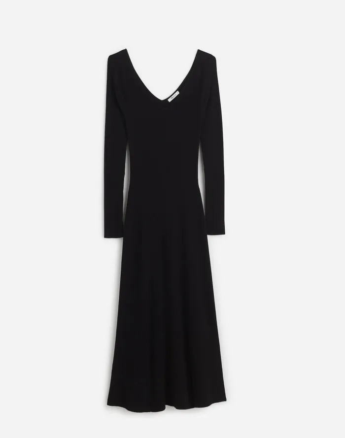 Women Dresses Madewell The Signature Knit VNeck Midi Dress Abyss
