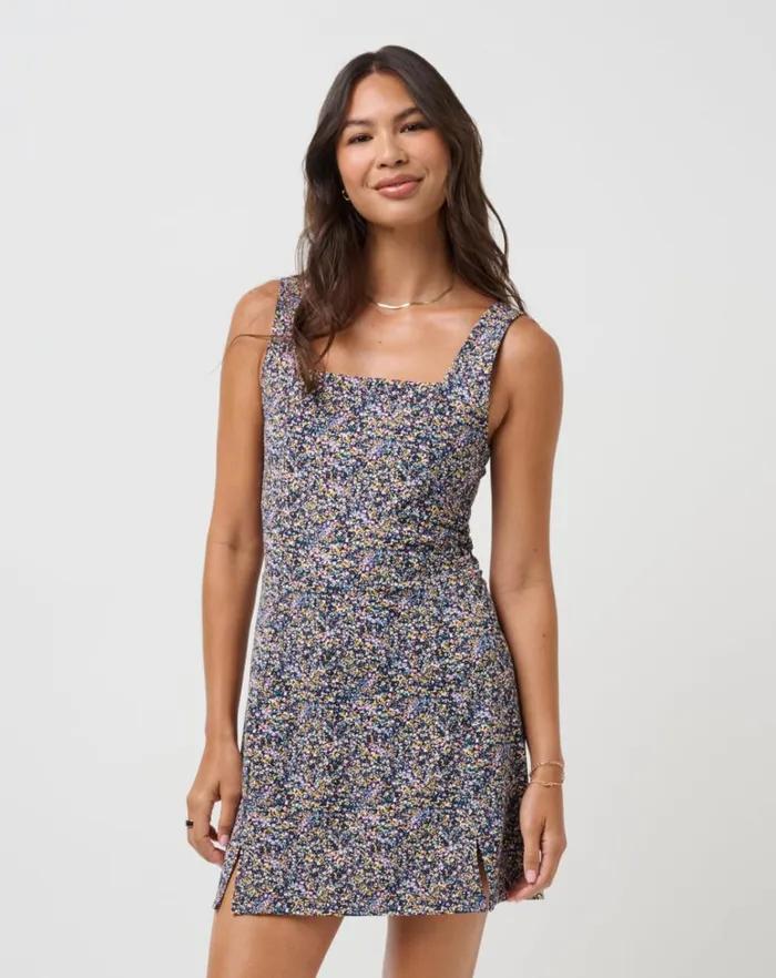 Women Dresses TravisMathew MOVEKNIT SLEEVELESS DRESS Cream Multi