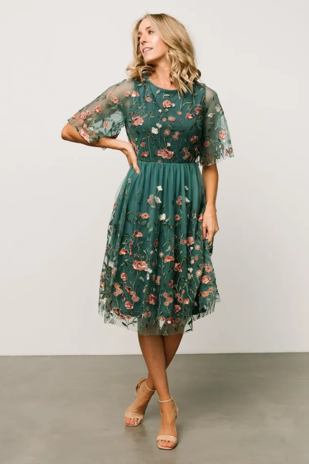 Women Duchess Tulle Dress Jade Garden Baltic Born Short Dresses